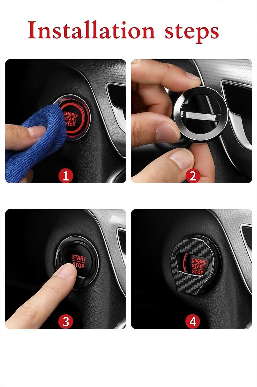 Push to start Button Cover (Metal)